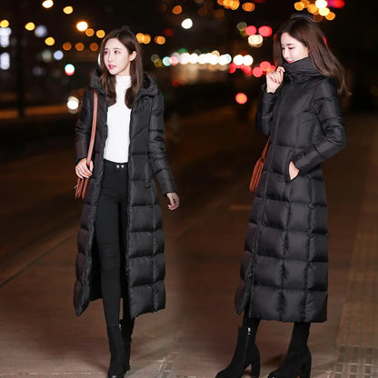 Women's Winter Cold Coats Long Parkas Warm Down Basic Jacket Fashion Cotton Padded Outwear.