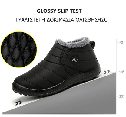 Boots Men Snow Outdoor Mens Fur Shoes Men's Winter Boots Hiking Ankle Boots Waterproof Men Shoes Work Shoes Footwear