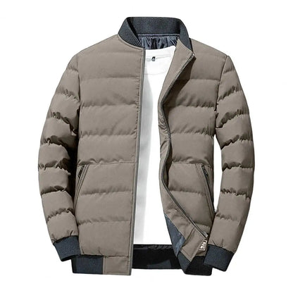 Men Jacket Cotton Padded Thick Ribbing Baseball.