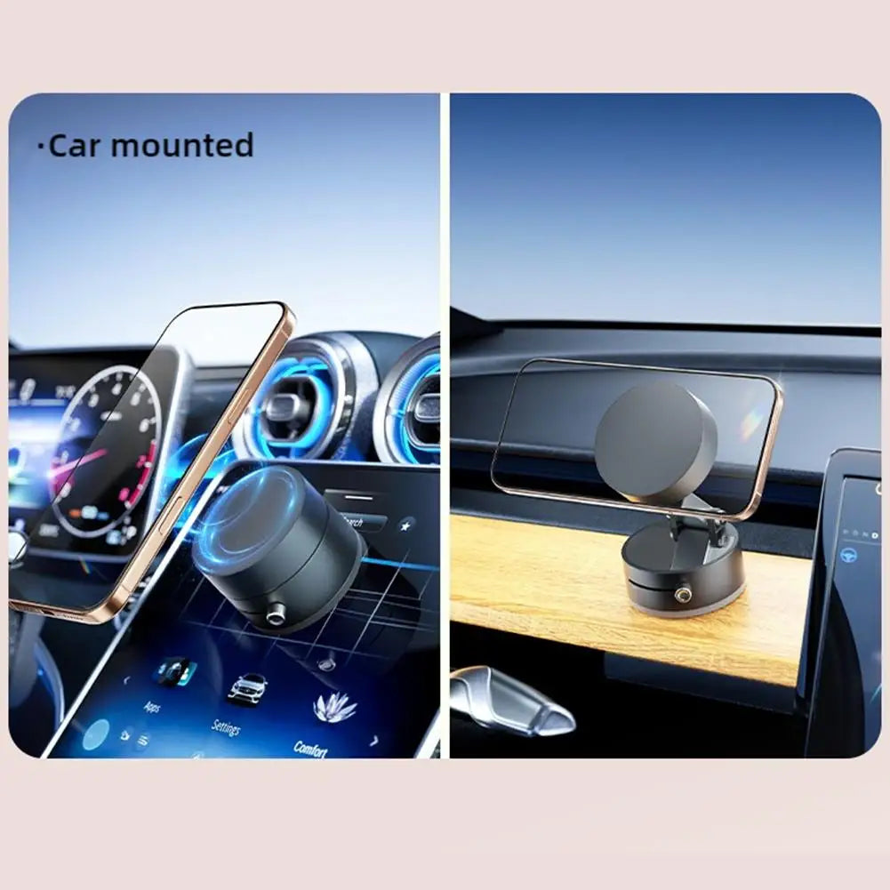 Vacuum Adsorption Magnetic Suction Cup Phone Mount Double Sided Hands-Free Magnetic Cell Phone Holder