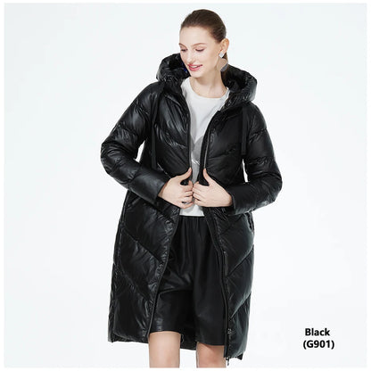 Hooded Jacket for Women, Warm Cotton Coat, Casual Parkas for Ladies, Fashion Brand, New, Winter.