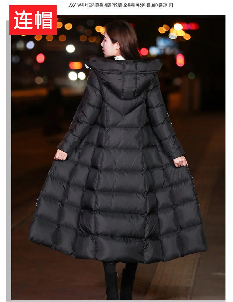 Women's Winter Cold Coats Long Parkas Warm Down Basic Jacket Fashion Cotton Padded Outwear.