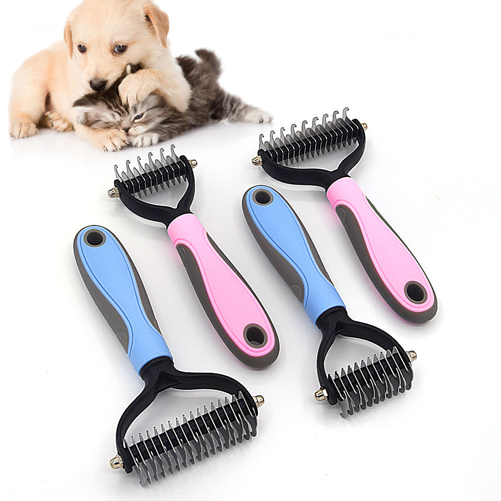 Professional Pet Deshedding Brush Dog Hair Remover Pet Fur Knot.