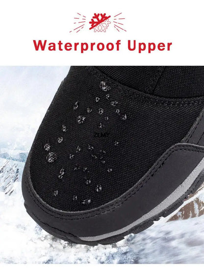 Waterproof Men Women Snow Boots High Top Ankle Winter Boots Platform Warm Plush