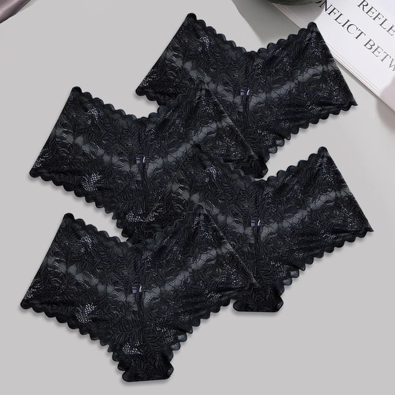 4pcs Lace Floral Boyshorts Underwear for Women.