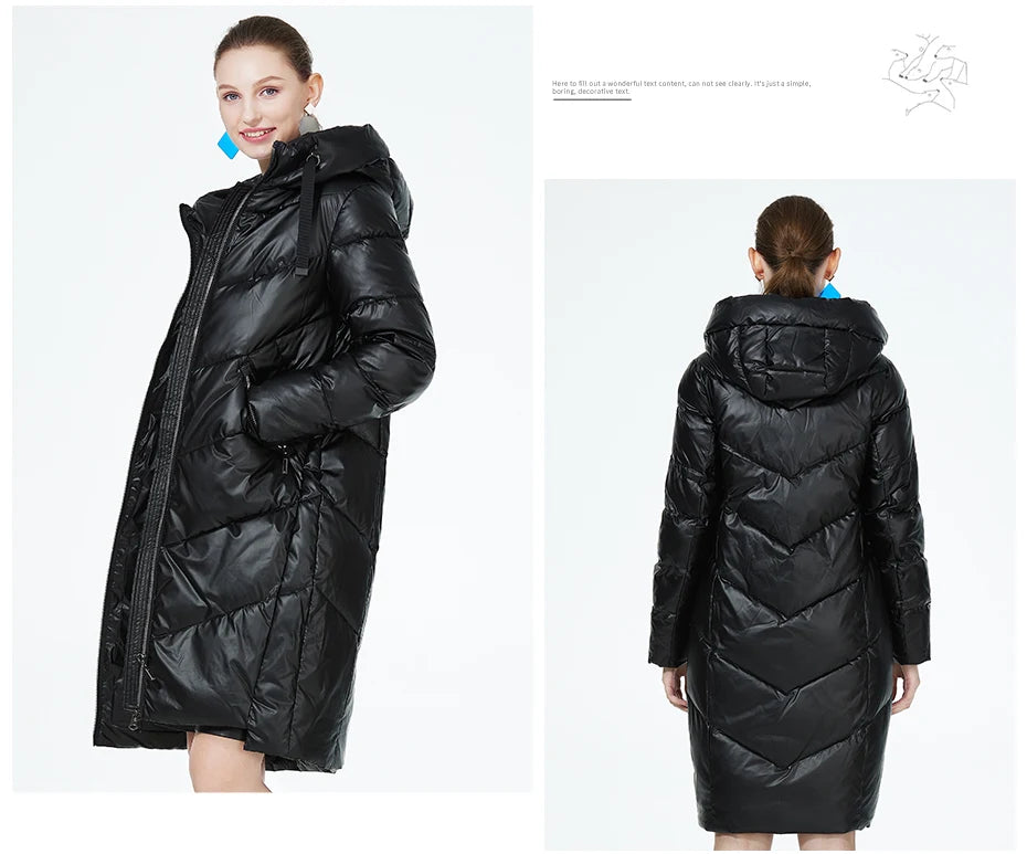 Hooded Jacket for Women, Warm Cotton Coat, Casual Parkas for Ladies, Fashion Brand, New, Winter.