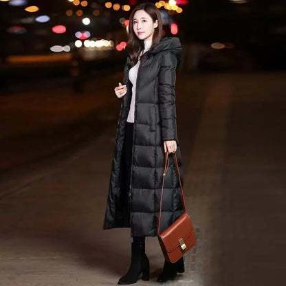 Women's Winter Cold Coats Long Parkas Warm Down Basic Jacket Fashion Cotton Padded Outwear.