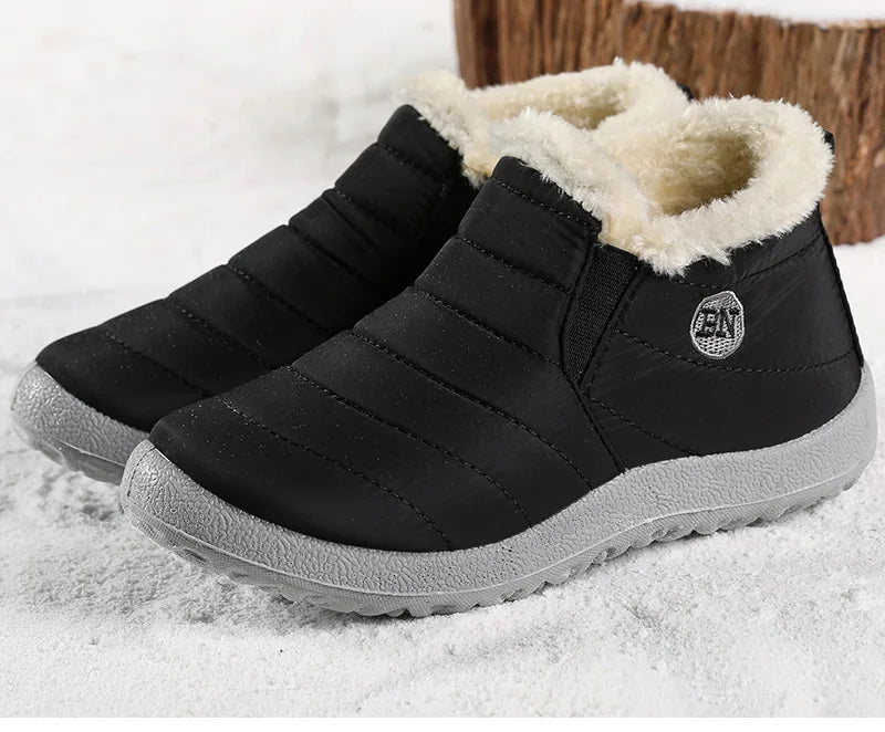 Men Boots Keep Warm Winter Shoes For Men Ankle Boots Fur Shoes.