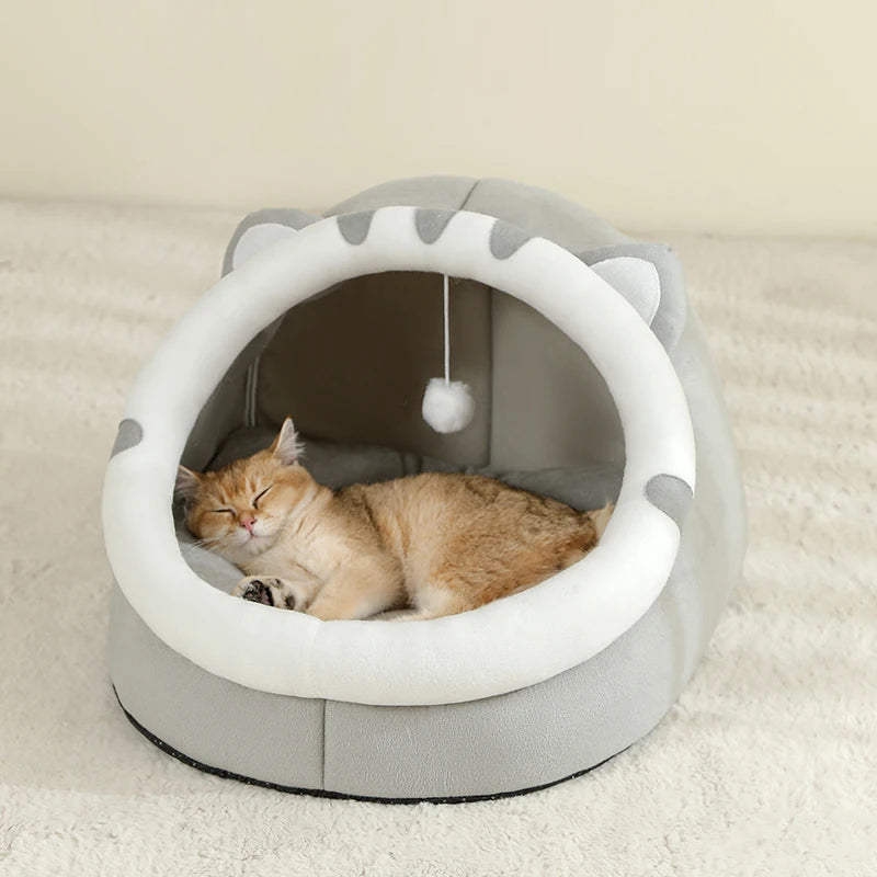 Super Cat Bed Warm Pet House Kitten Cave Cushion Cat House Warm Sleeping Dog