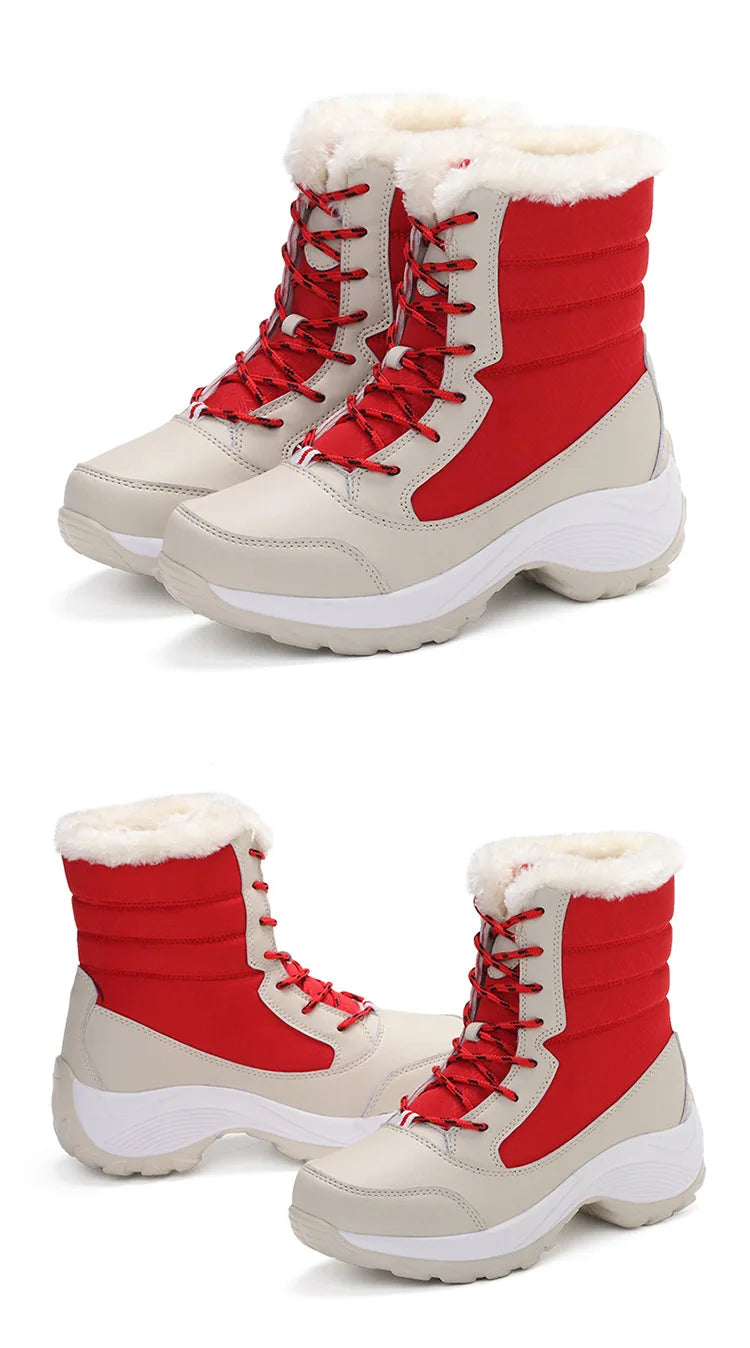 Snow Boots Women New Ladies Shoes Platform Shoes Woman Flat Keep Warm Boots Ladies Casual Plush Botas Mujer Winter Shoes Women