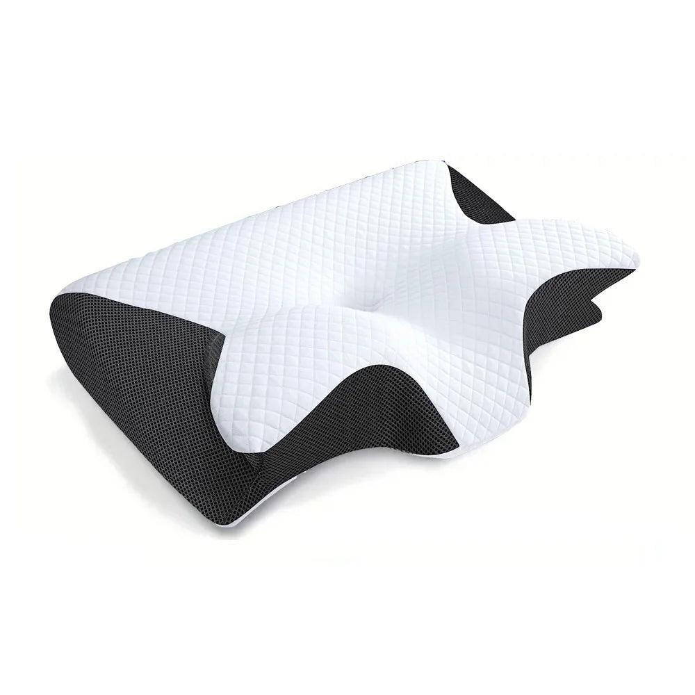 1pc Memory Foam Cervical Pillow, 2 in 1 Ergonomic Contour Orthopedic Pillow for Neck Pain,