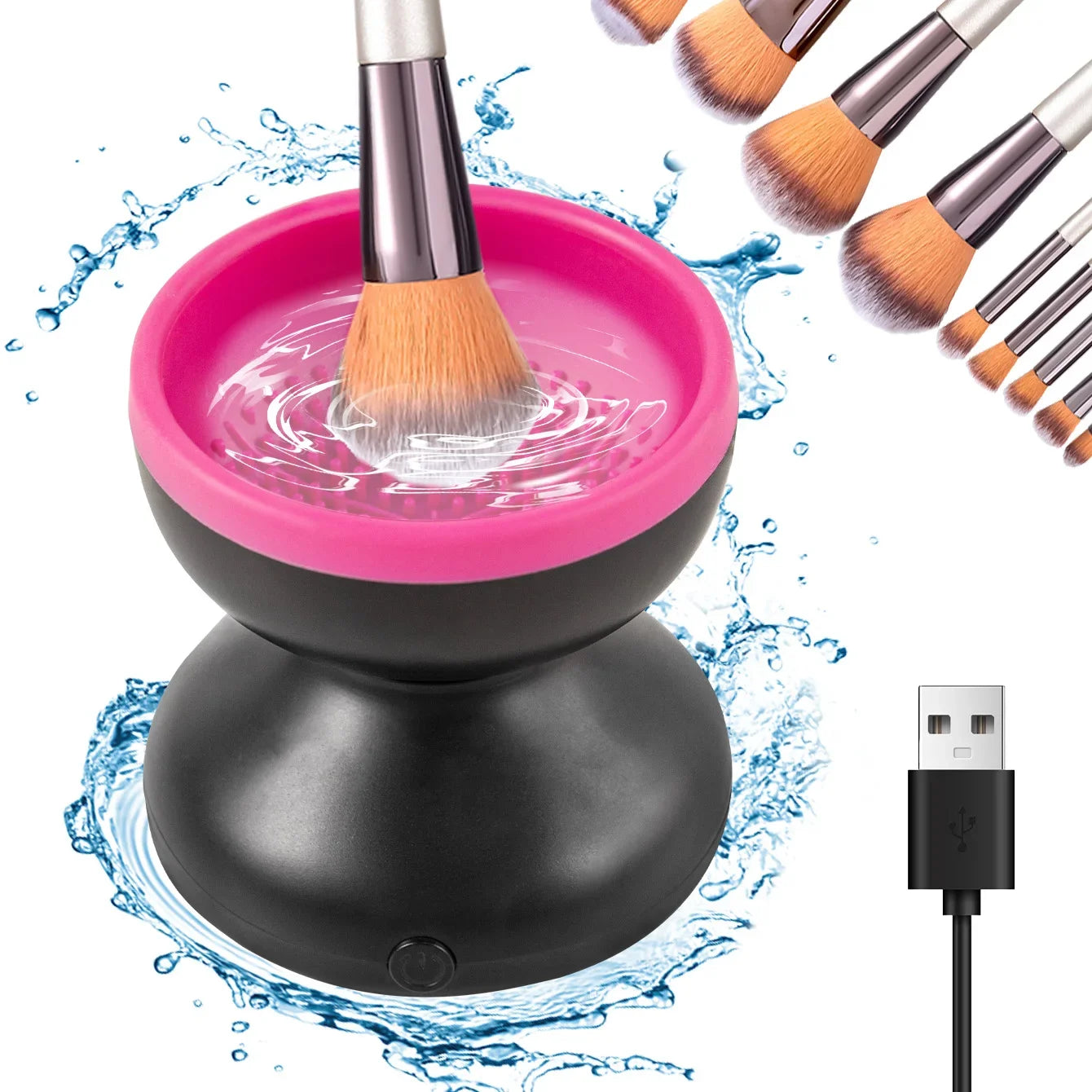 Portable USB Makeup Brush Cleaner Machine Silicone Electric Cosmetic