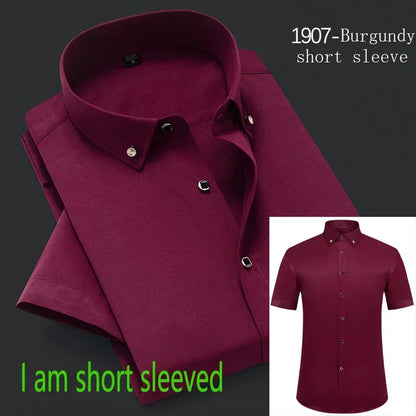 New Men's Slim-fit White Shirt High-quality Short-sleeved Popular Clothing High-end Long-sleeved Casual Suit Wedding Dress Shirt