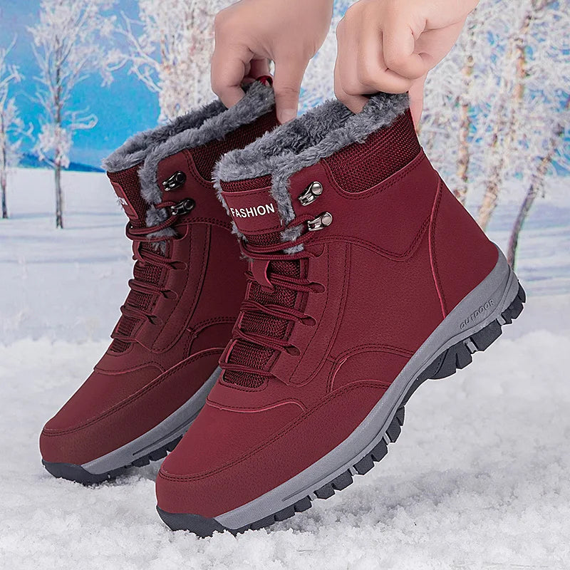 Men's Winter Snow Boots woman's Waterproof sneakers Super Warm.