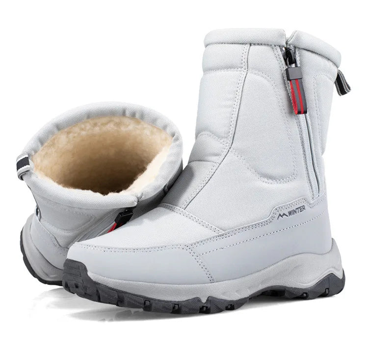 Large Size Winter Men's Boots Warm Plush Ankle Boots Sweat Wicking High-Top Warm Snow.