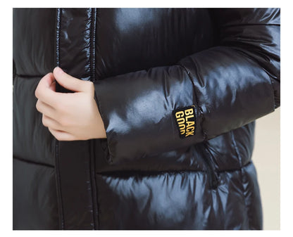 New Winter Down Cotton Jackets Women's Clothing Long Parkas Hooded Warm Winter Thick Waterproof Coat Female Black Overcoats