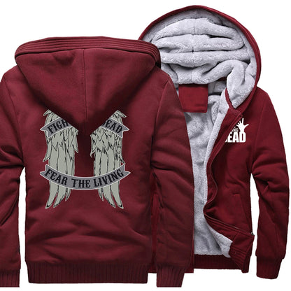 Movie The Walking Dead Wings Print Mens Hoodie