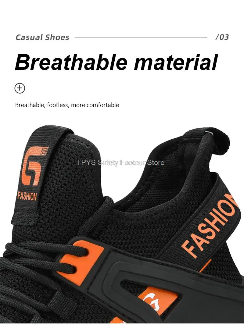 High top Safety Shoes Men Steel Toe Work Shoes Men Anti-puncture Safety Shoes Woman Work Safety Boots Man Indestructible Shoes