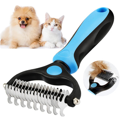 Professional Pet Deshedding Brush Dog Hair Remover Pet Fur Knot.