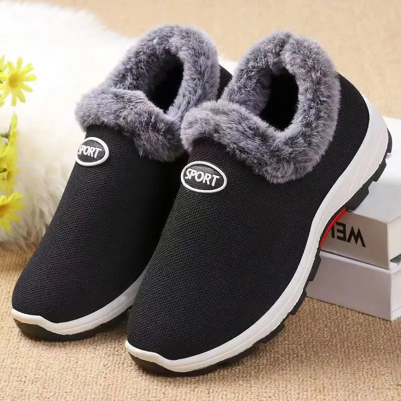 Cotton Shoes Women Winter sneakers Platform ankle boots Wedges Shoe 2024 Comfortable Warm Short Plush female boots Botines mujer