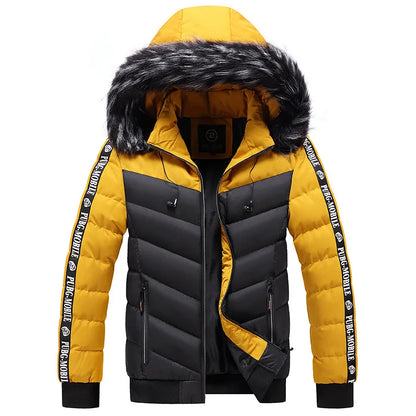 Winter Men Warm Hooded Parkas Jackets Mens Windbreaker Outwear Parkas Coats Men Autumn Detachable Hat Outfits Parkas Coats Male