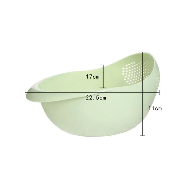 Rice Washing Filter Strainer Basket Colander Sieve Fruit Vegetable Bowl Drainer Cleaning