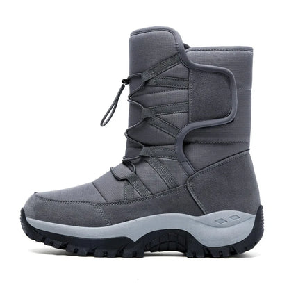 New Winter Men's Shoes Warm Plush Men's Boots High Top Couple Snow.