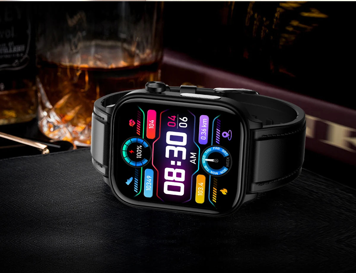 2024 New Medical Grade Smart Watch Women Blood Lipid Uric Acid Monitor Bluetooth Call SOS Watches Sport Health Smartwatch Men