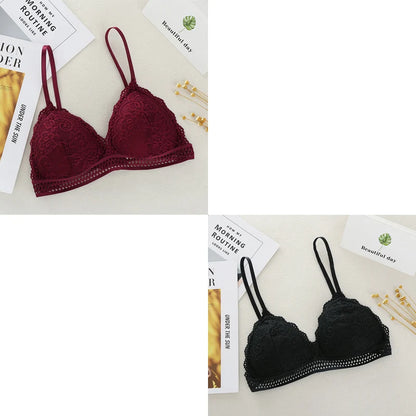 Women Bralette French Lace Bra No Steel Ring Beauty.