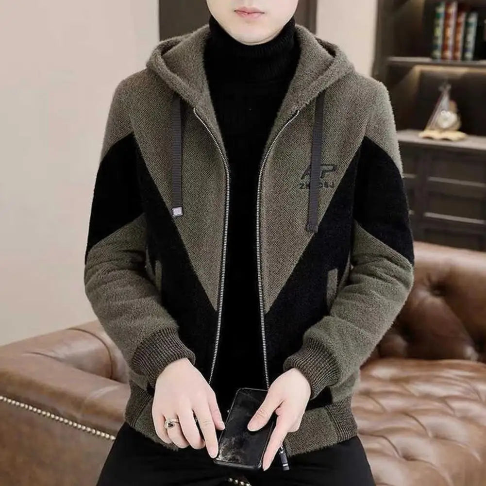 2024 Autumn Winter Wool Blends Jacket Men Thick warm Casual Business Trench Coat Slim Short Streetwear Overcoat Social Clothing