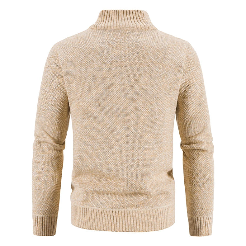 Men's Cardigan Turn-down Collar Knitting