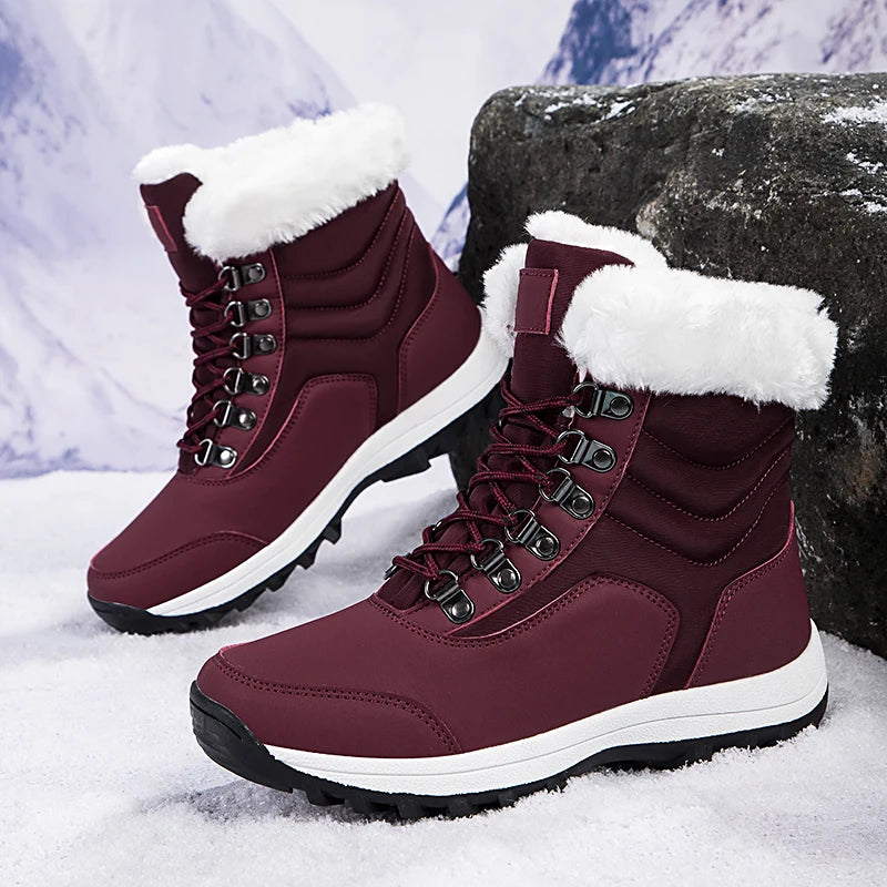 Winter Shoes Woman Warm Anti Slip Ankle Boots Plush Comfy Warm Outdoor Female Boots Women 2024 New Fur Platform Snow Boots