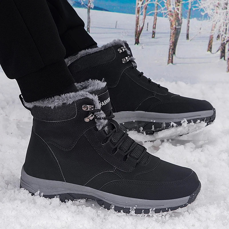 Men's Winter Snow Boots woman's Waterproof sneakers Super Warm.