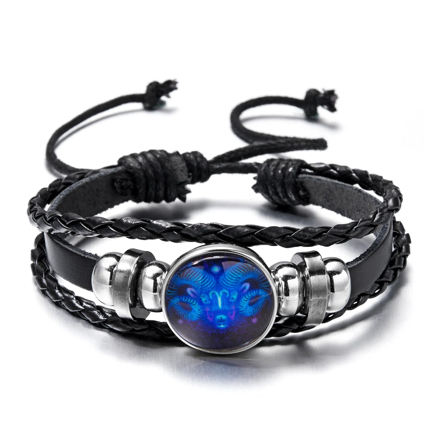 12 Constellation Zodiac Sign Charm Luminous Bracelets Men Women