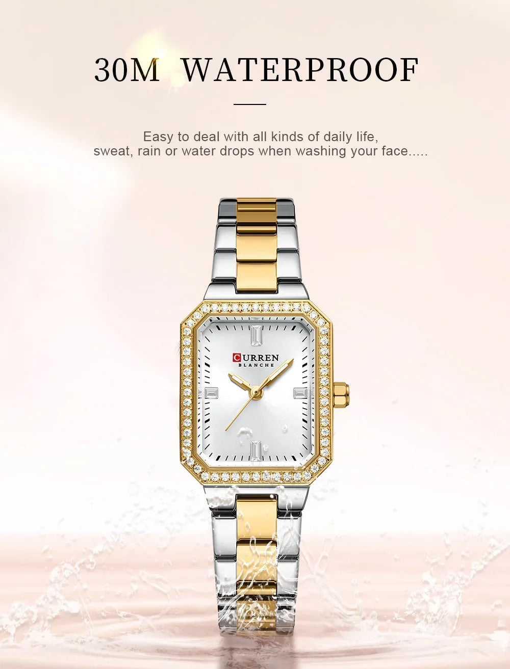 CURREN Elegant Quartz Ladies Wristwatch Top Brand Original Watch For Women