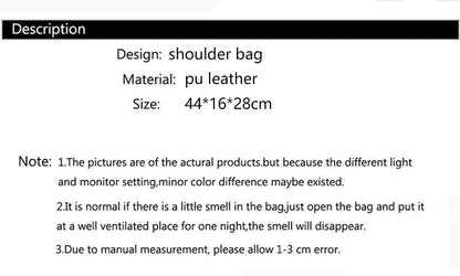 Large Capacity Shoulder Bag Women's PU Leather Handbag for Commuting and Casual Use Versatile Tote Bag