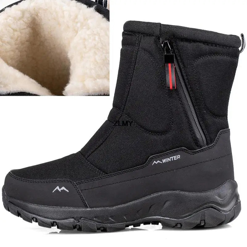 Waterproof Men Women Snow Boots High Top Ankle Winter Boots Platform Warm Plush