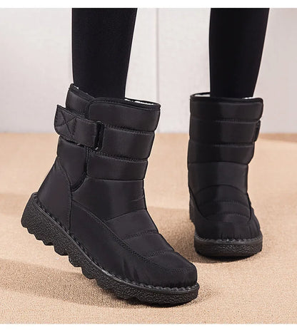 Boots Woman Snow Fashion Shoes Woman Platform Woman Shoes Plus Size Mid Women's High Boots Lightweight Botas Mujer Winter Boots