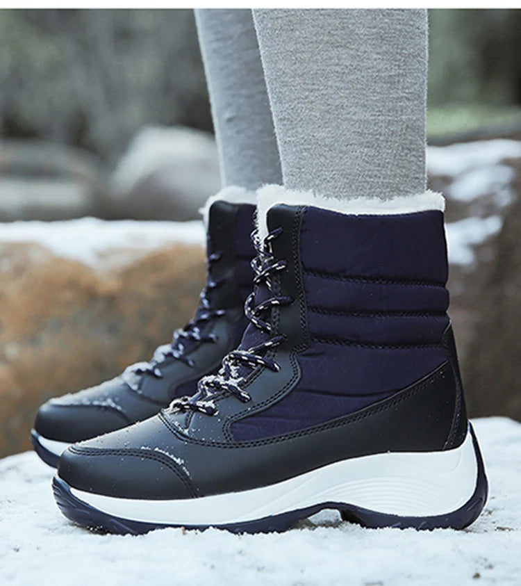 Snow Boots Women New Ladies Shoes Platform Shoes Woman Flat Keep Warm Boots Ladies Casual Plush Botas Mujer Winter Shoes Women