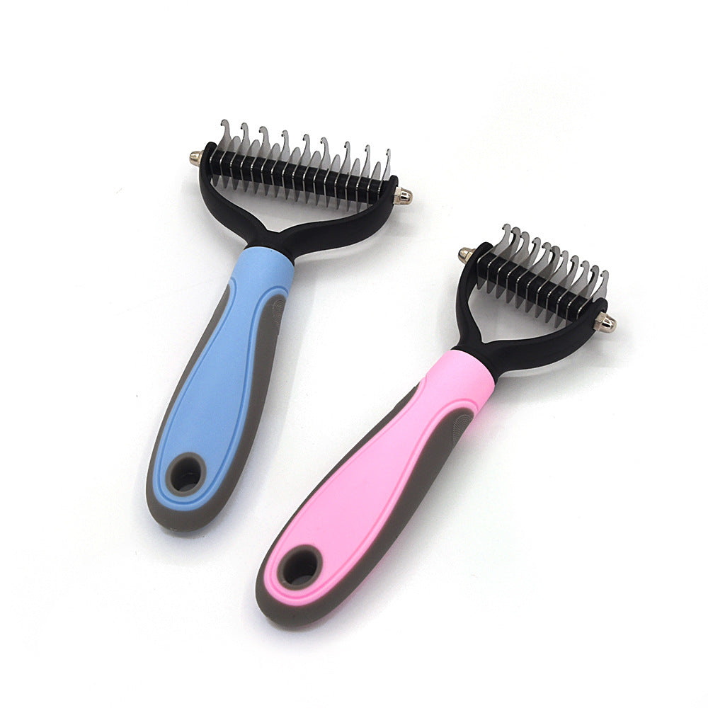 Professional Pet Deshedding Brush Dog Hair Remover Pet Fur Knot.