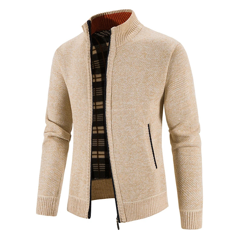 Men's Cardigan Turn-down Collar Knitting