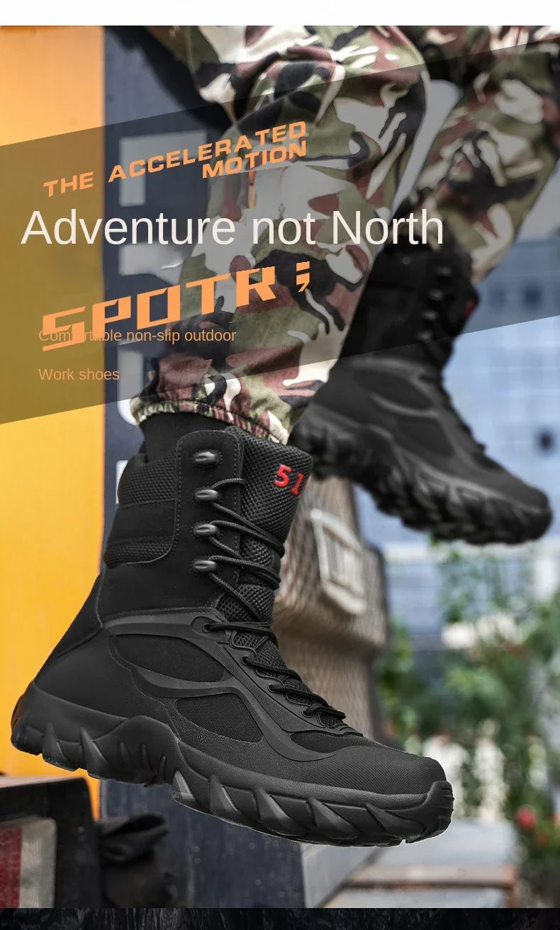 Men Tactical Boots Autumn Special Forces Field Man Boot Lightweight Outdoor Non-Slip Men Shoes Zapatillas Hombre