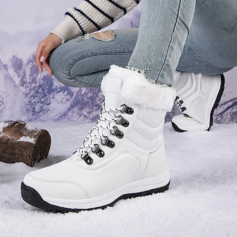 Winter Shoes Woman Warm Anti Slip Ankle Boots Plush Comfy Warm Outdoor Female Boots Women 2024 New Fur Platform Snow Boots