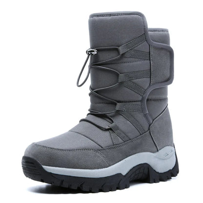 New Winter Men's Shoes Warm Plush Men's Boots High Top Couple Snow.