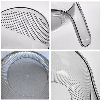 Kitchen Multi-Function Rice Washing Spoon Plastic Vegetable Basin Fruit Sieve Washing Basin Drain Basket Home Acceesories Tools