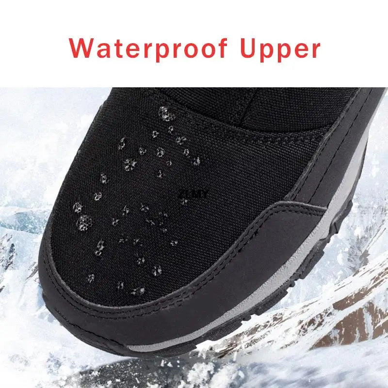 Waterproof Men Women Snow Boots High Top Ankle Winter Boots Platform Warm Plush