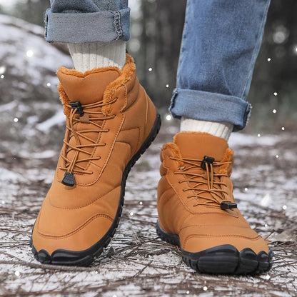 2024 New Men's And Women's Widened Waterproof Winter Boots Outdoor Warm Sports Shoes Five-toed Anti-collision Plush Snow Boots