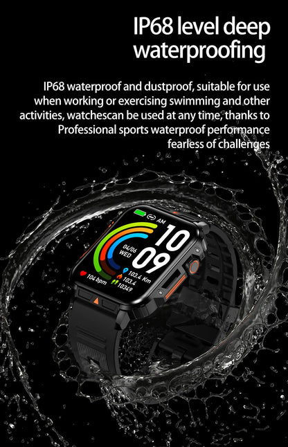 LIGE Smartwatch 1.95 Inch Screen Health Monitoring Watches IP68 Waterproof Sport Fitness Smart Watch For Men Women Reloj Hombre