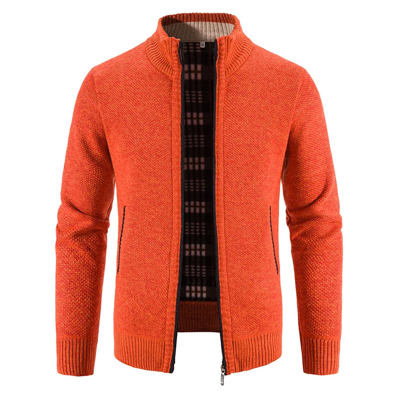 Men's Cardigan Turn-down Collar Knitting