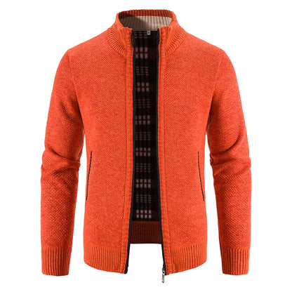 Men's Cardigan Turn-down Collar Knitting